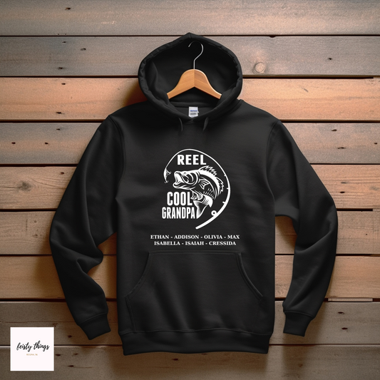 Reel Cool Dad, Grandpa, Papa, etc. Personalized Hoodies