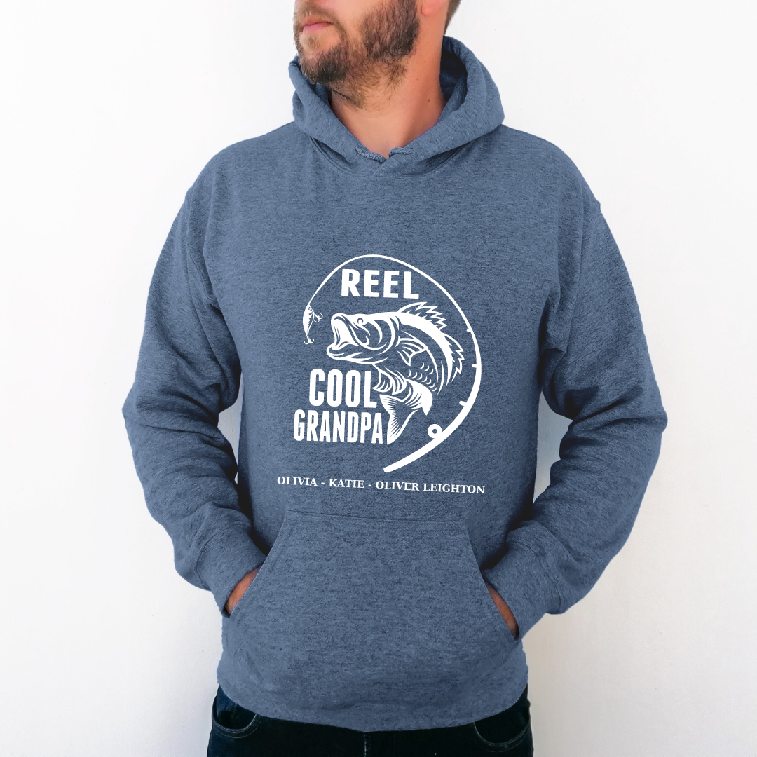 Reel Cool Dad, Grandpa, Papa, etc. Personalized Hoodies