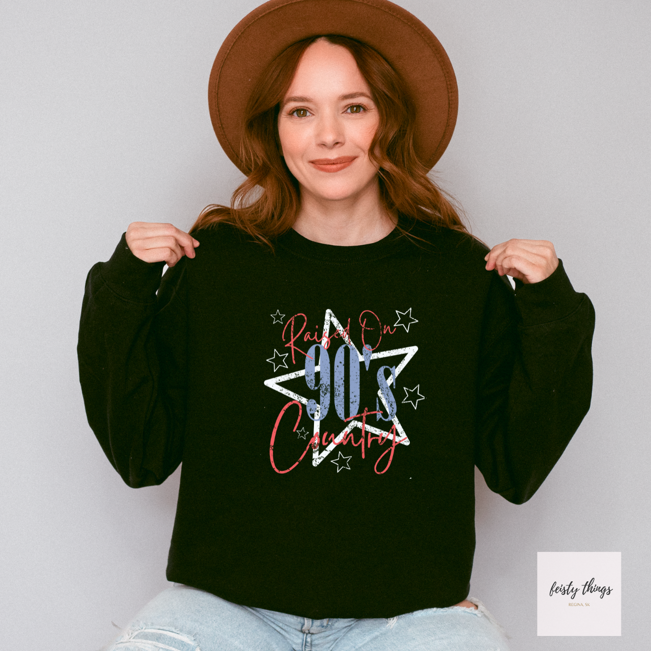 Raised on 90s Country Crewnecks