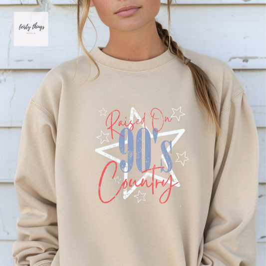 Raised on 90s Country Crewnecks