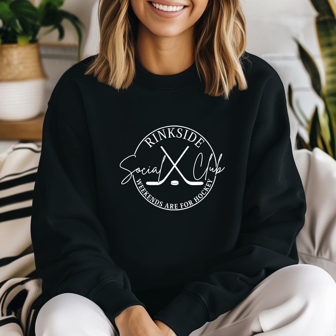 Rinkside Social Club Weekends Are For Hockey Crewnecks/Hoodies