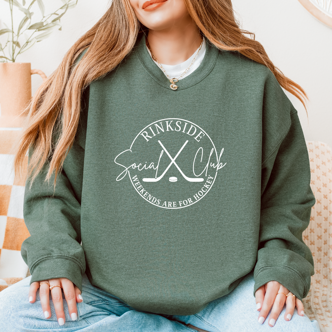 Rinkside Social Club Weekends Are For Hockey Crewnecks/Hoodies