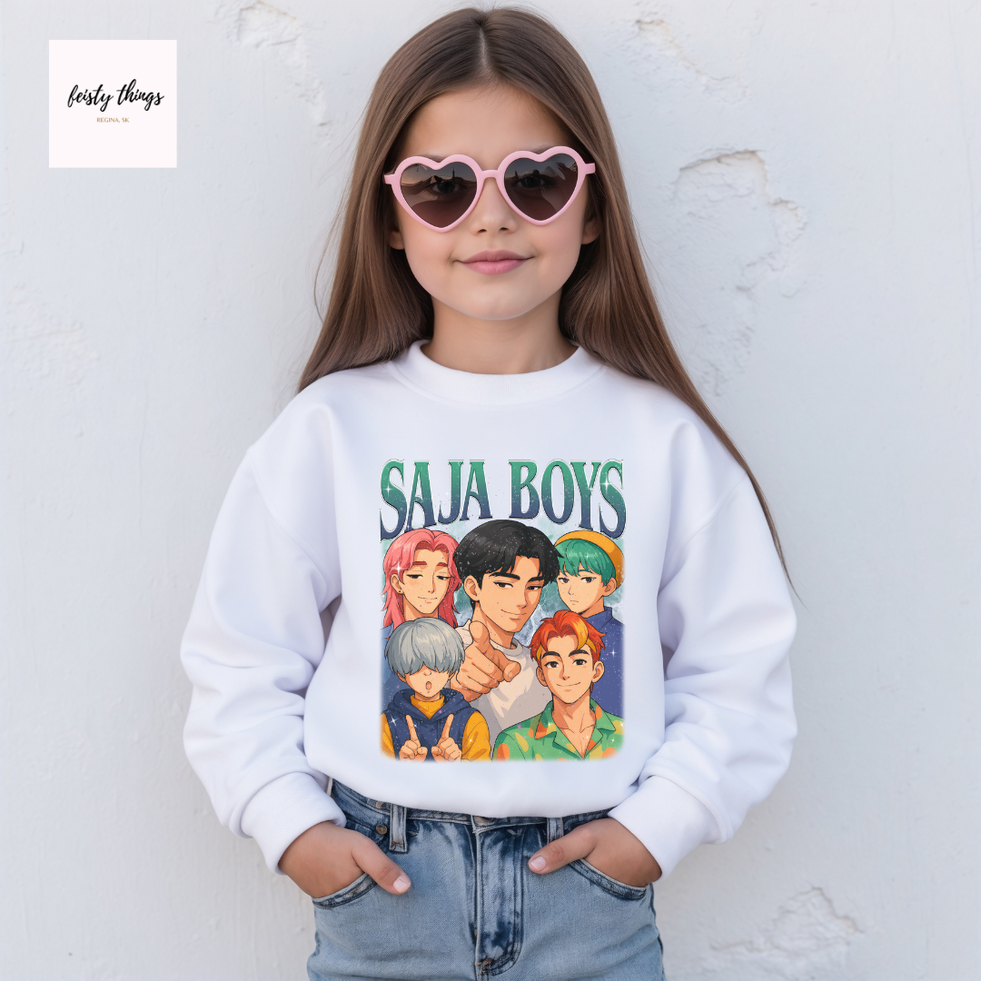 SAJA BOYS Distressed Look Kids Tees/Crewnecks/Hoodies
