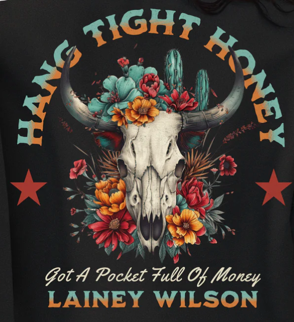 Lainey Wilson Hang Tight Honey Adult Crewnecks