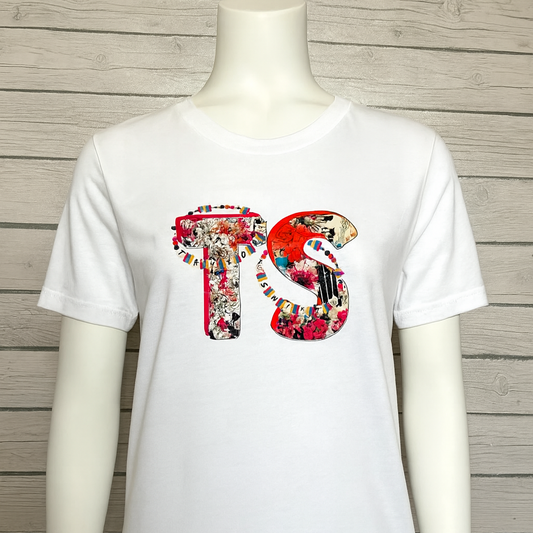 TS Floral Initials Adult Softstyle Tees