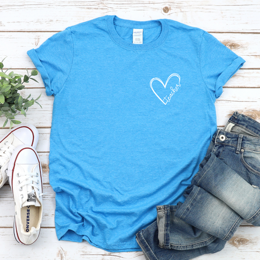 Teacher Heart Softstyle Tees