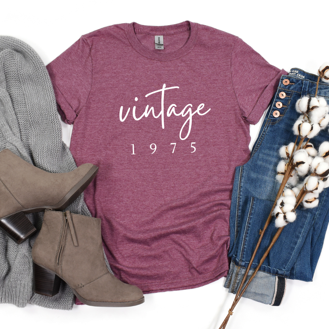 Vintage (Custom Birth Year) Softstyle Tees