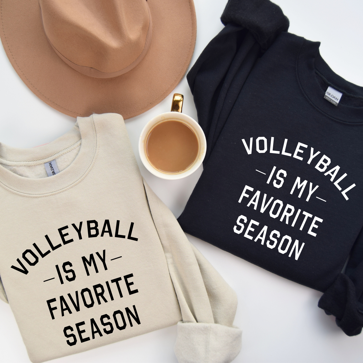 Volleyball Is My Favorite Season Crewnecks