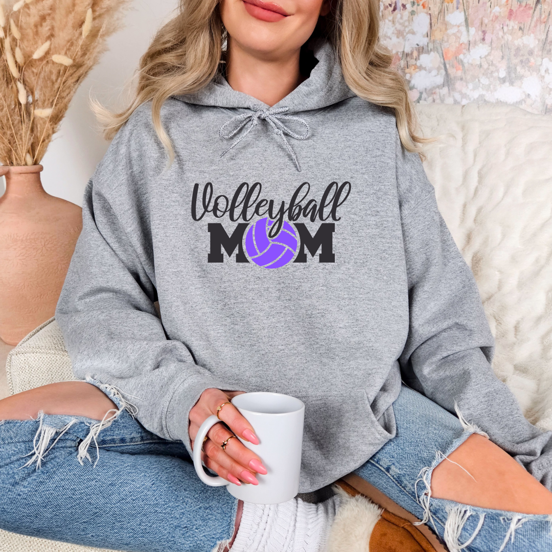 Volleyball Mom Custom Ball Color Hoodies