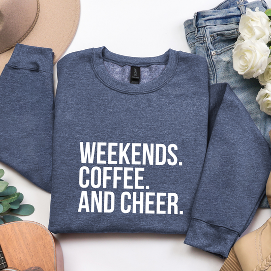 Weekends Coffee And Cheer Crewnecks