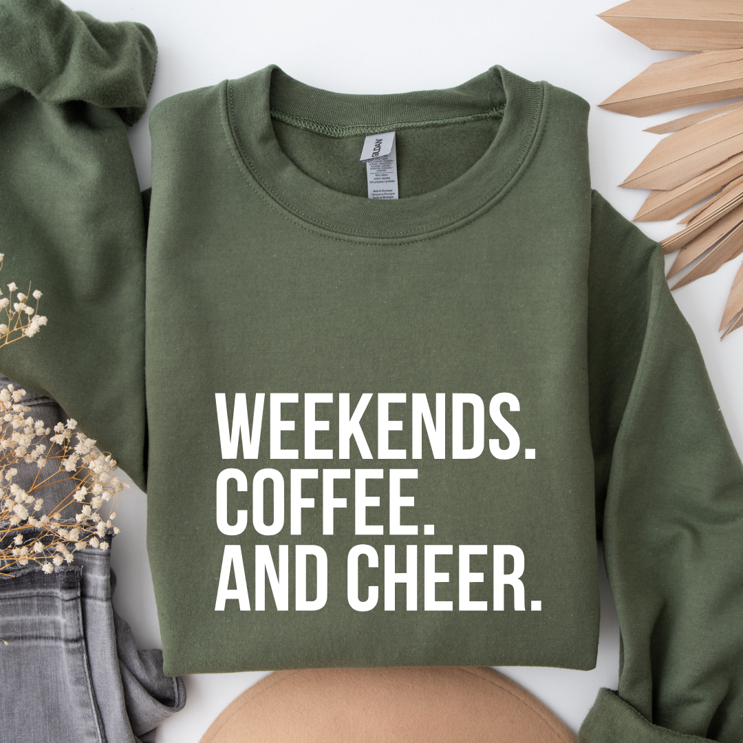 Weekends Coffee And Cheer Crewnecks