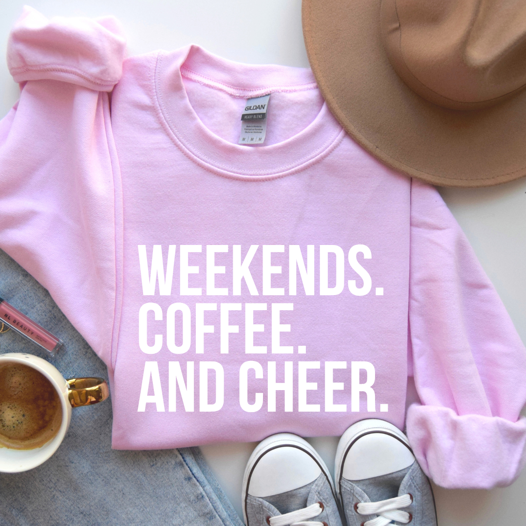 Weekends Coffee And Cheer Crewnecks