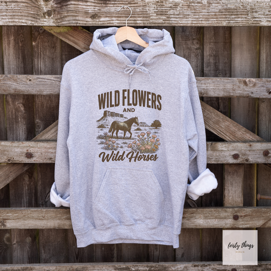 Wildflowers and Wild Horses Lainey Wilson Hoodies