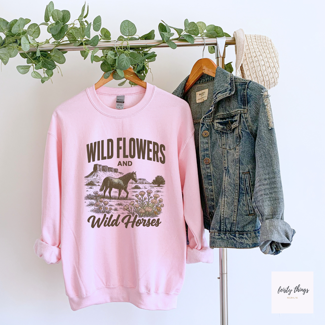 Wildflowers and Wild Horses Lainey Wilson Crewnecks