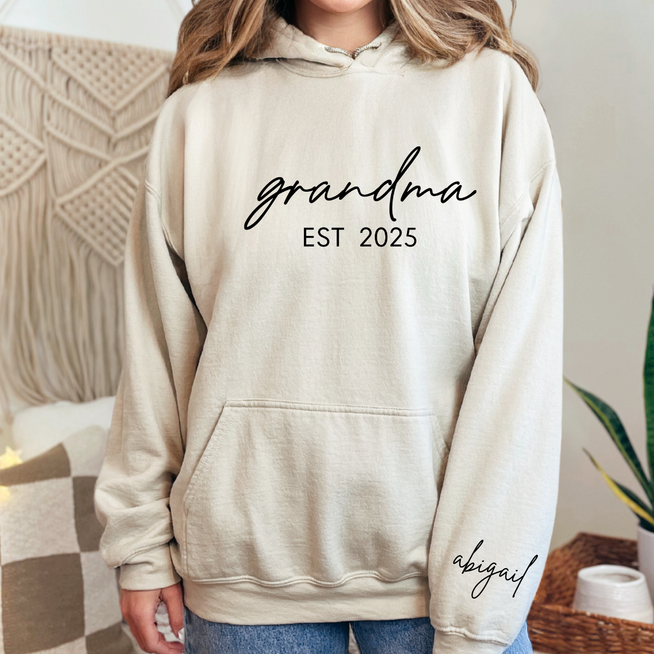 Grandma Est 2025 Hoodies With Names