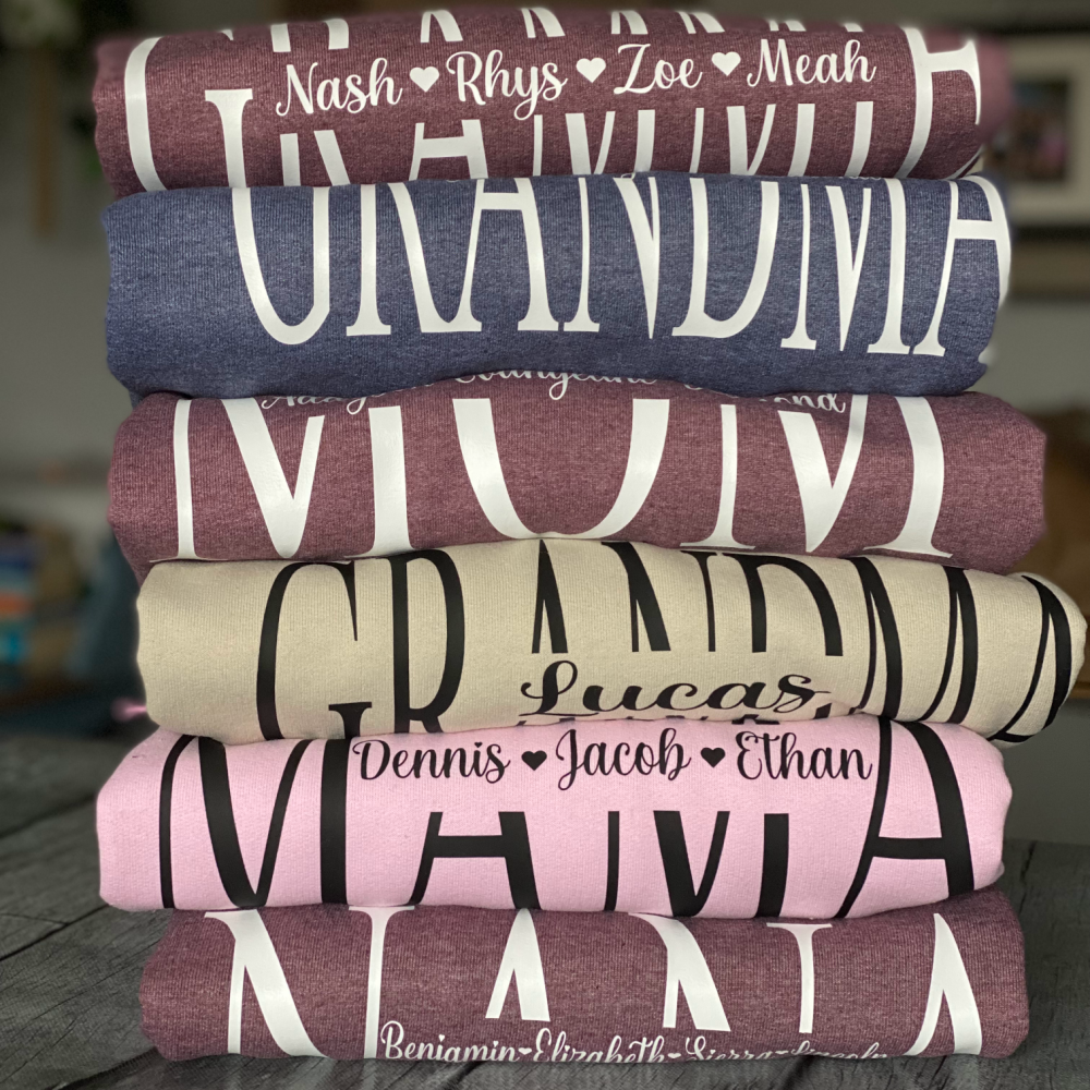 Mom - Grandma - Nana - Etc. Personalized Name Crewnecks
