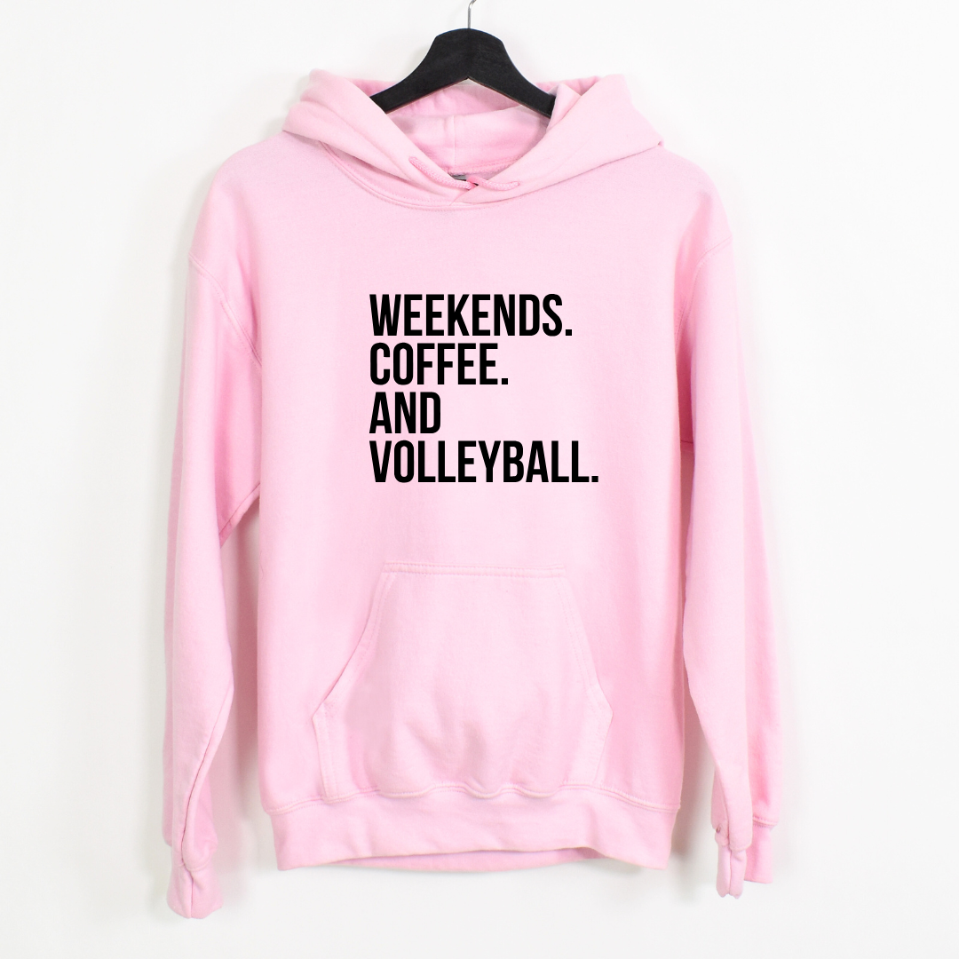 Weekends Coffee And Volleyball Hoodies