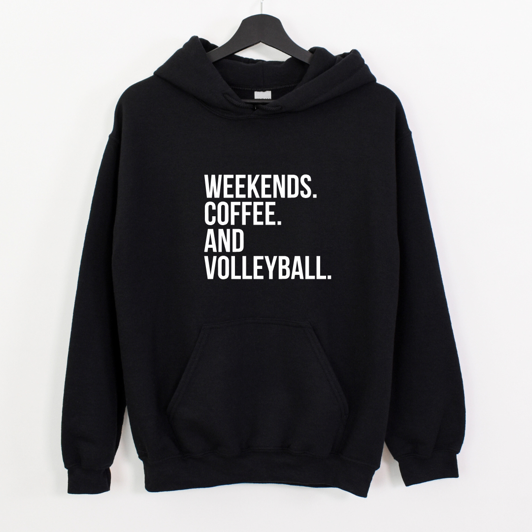 Weekends Coffee And Volleyball Hoodies
