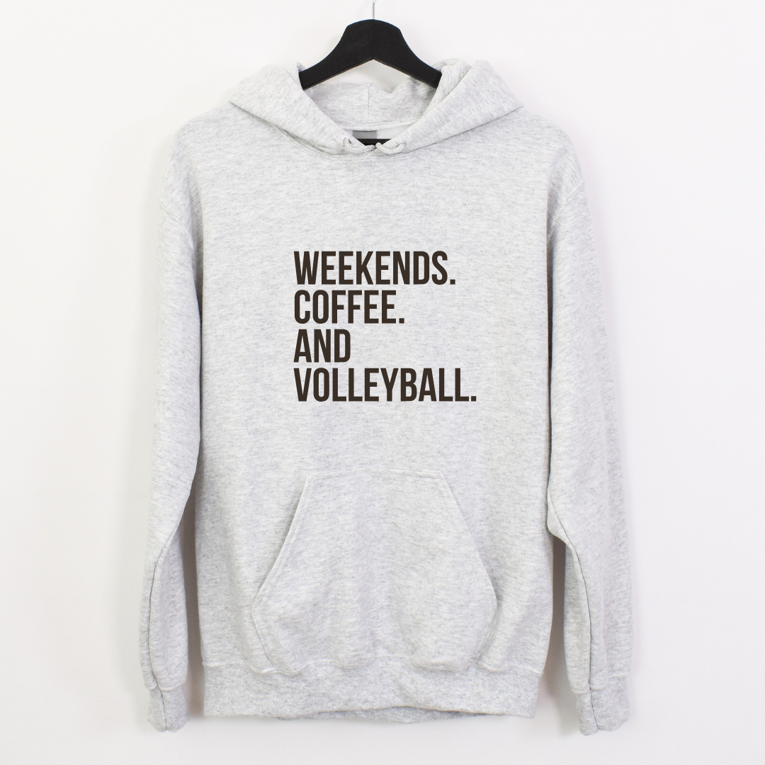 Weekends Coffee And Volleyball Hoodies