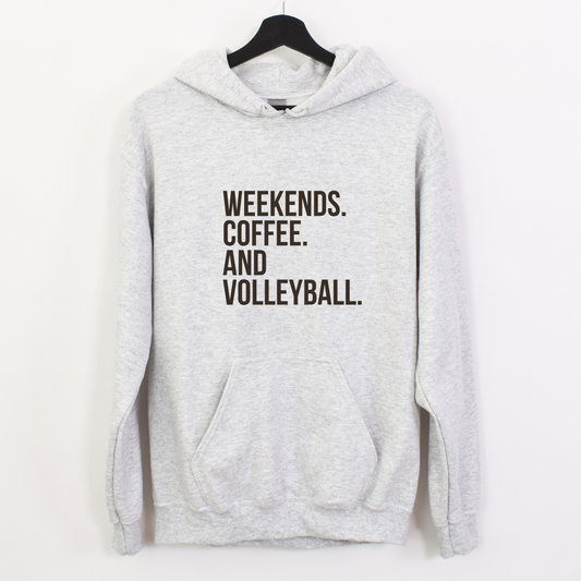 Weekends Coffee And Volleyball Hoodies