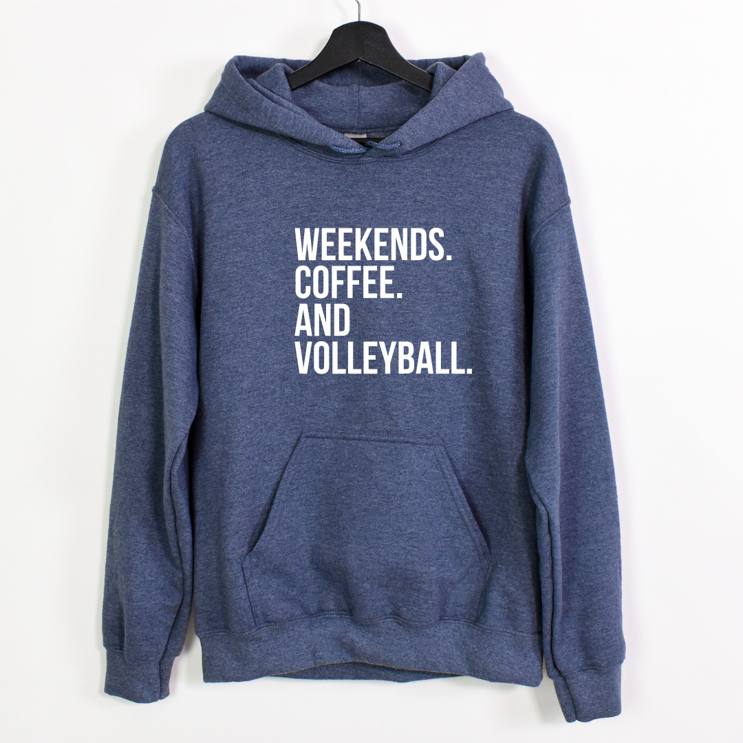 Weekends Coffee And Volleyball Hoodies