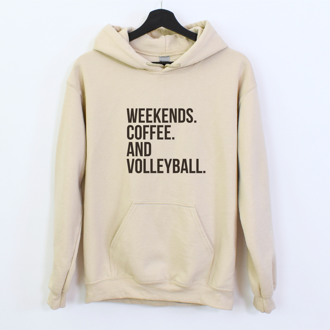 Weekends Coffee And Volleyball Hoodies