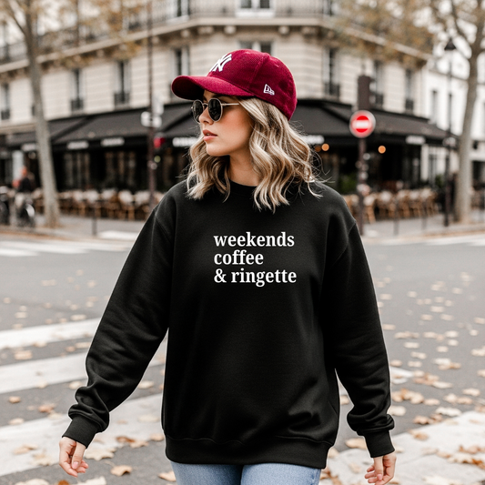 Weekends Coffee Ringette Crewnecks/Hoodies