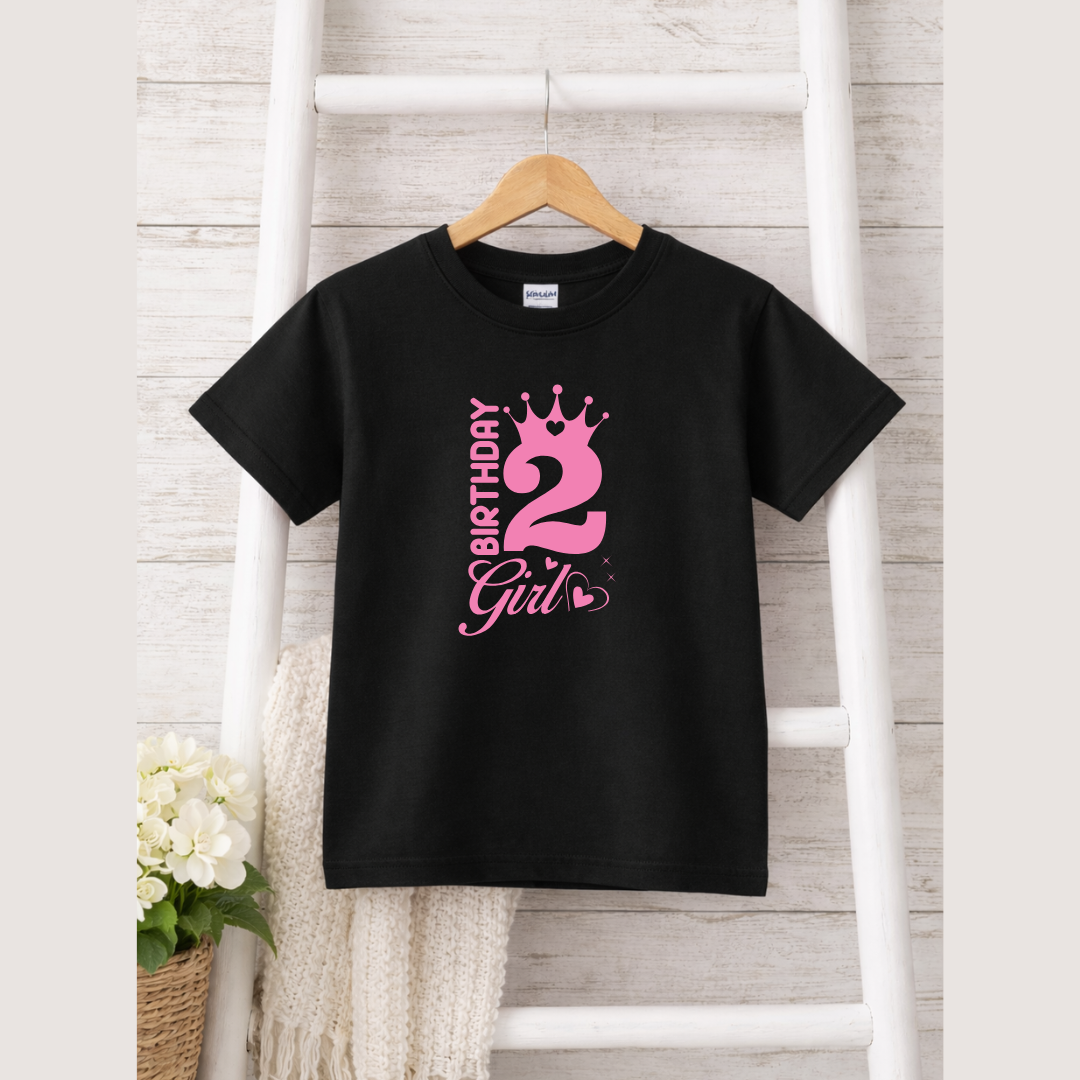 2 Birthday Girl Kids Tees