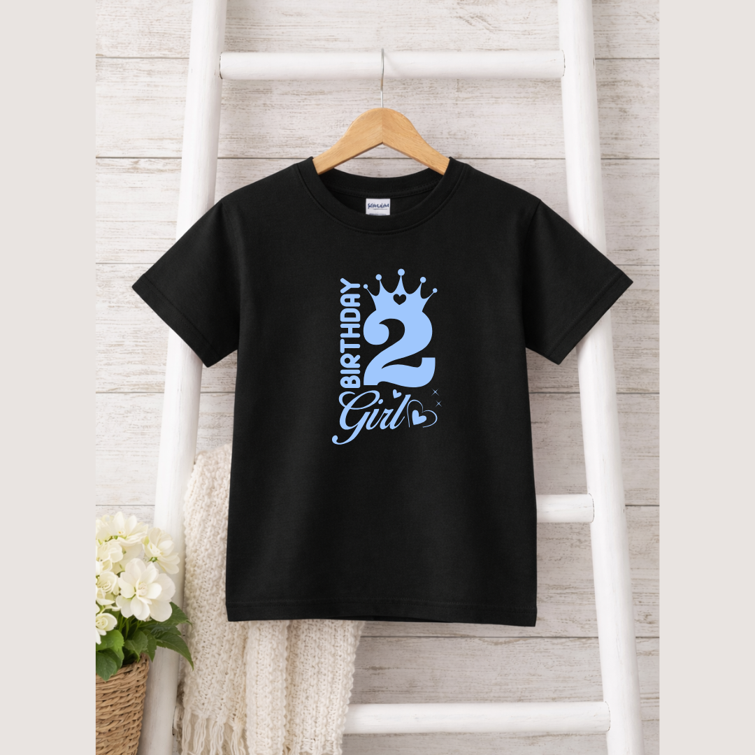 2 Birthday Girl Kids Tees