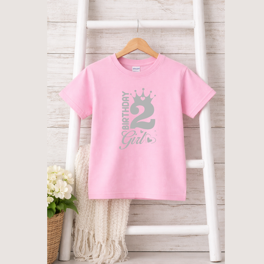 2 Birthday Girl Kids Tees