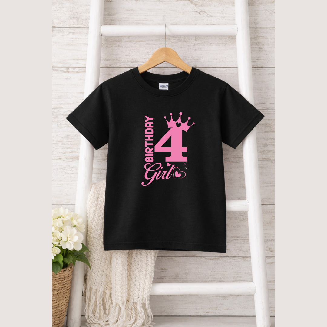 4 Birthday Girl Kids Tees