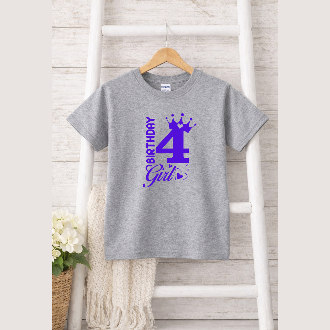 4 Birthday Girl Kids Tees