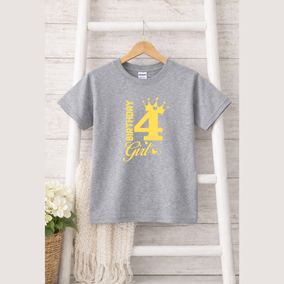 4 Birthday Girl Kids Tees