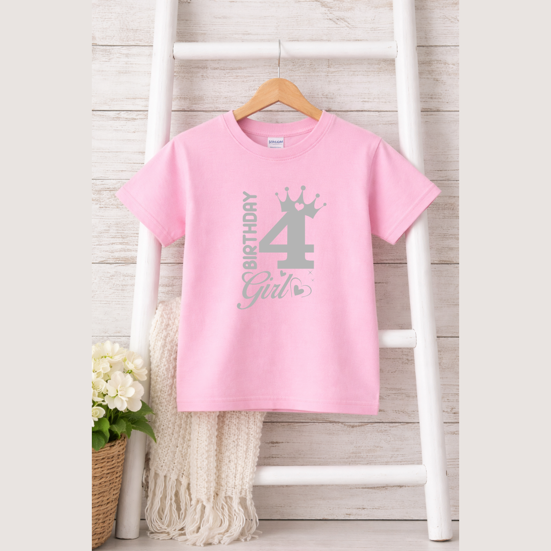 4 Birthday Girl Kids Tees