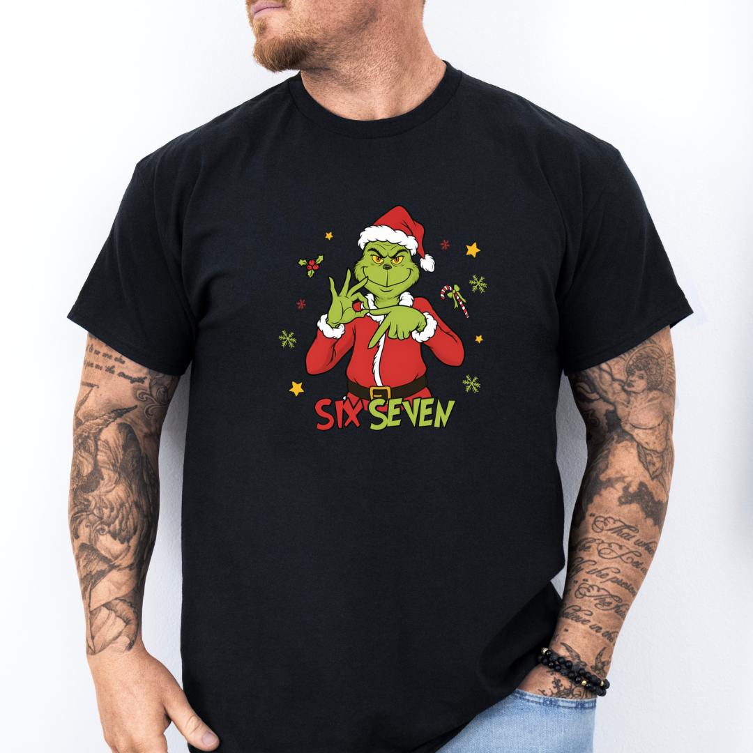 Grinch 6 7 Adult Softstyle Tees Black or White