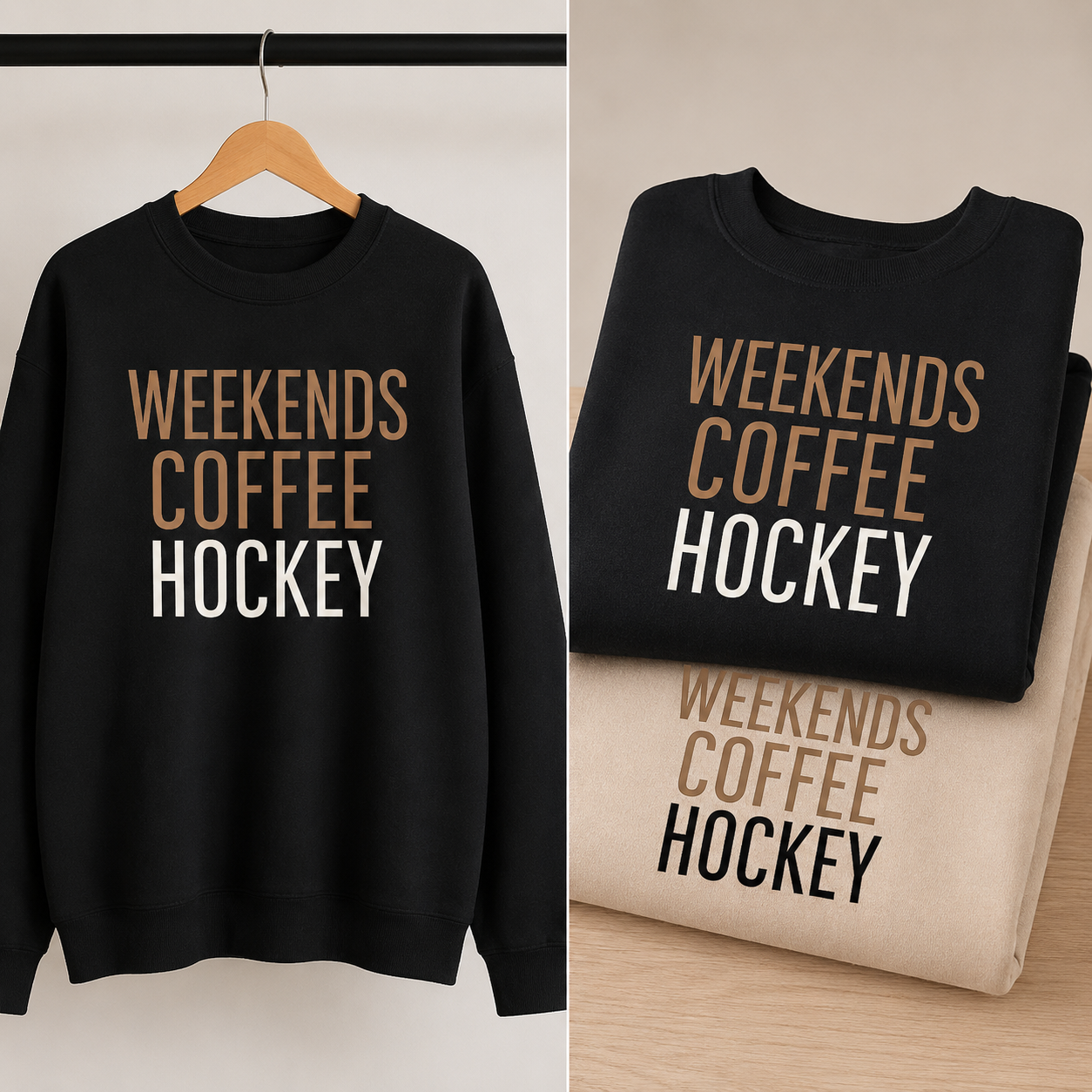 Weekends Coffee Hockey Tees, Crewnecks/Hoodies