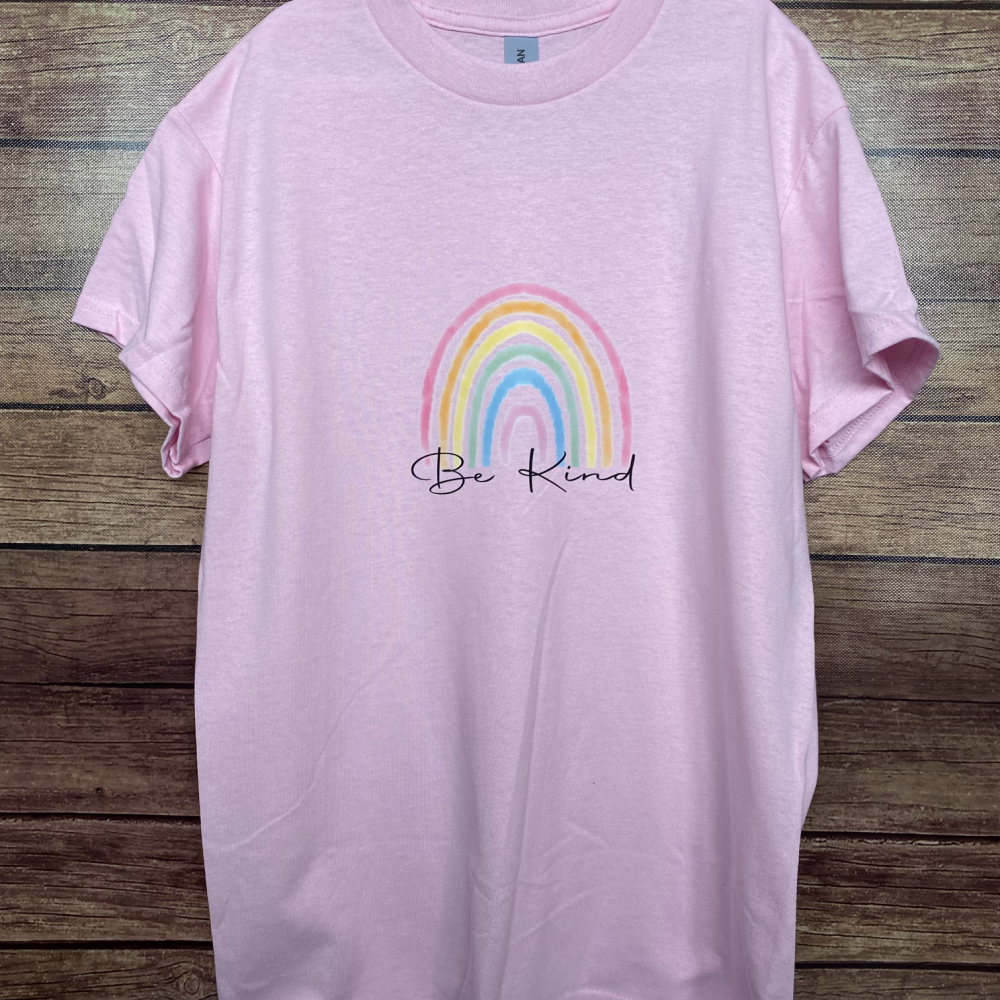 Be Kind Colorful Rainbow Youth Tees