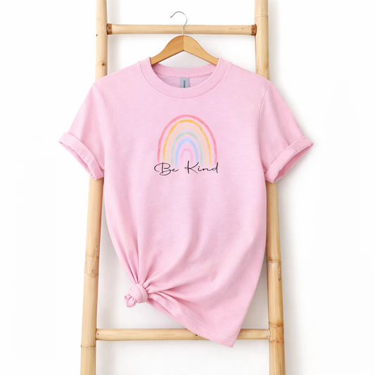 Be Kind Colorful Rainbow Youth Tees