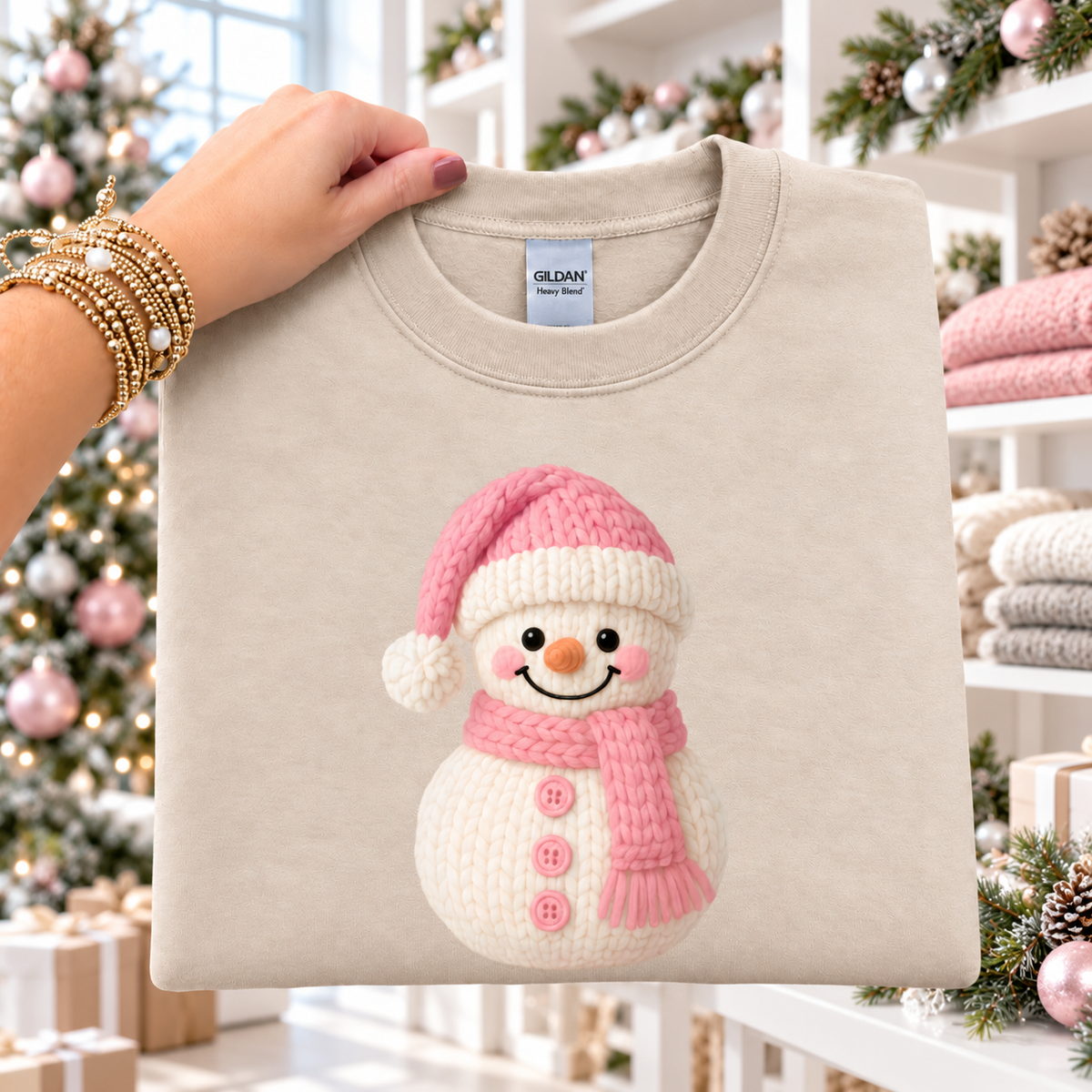 Faux Yarn Snowman
