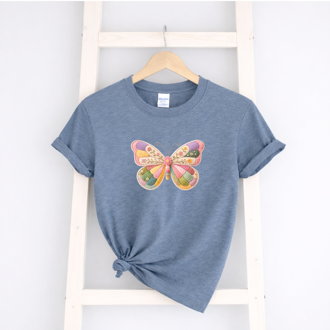 Faux Crochet Butterfly Tees/Crewnecks/Hoodies