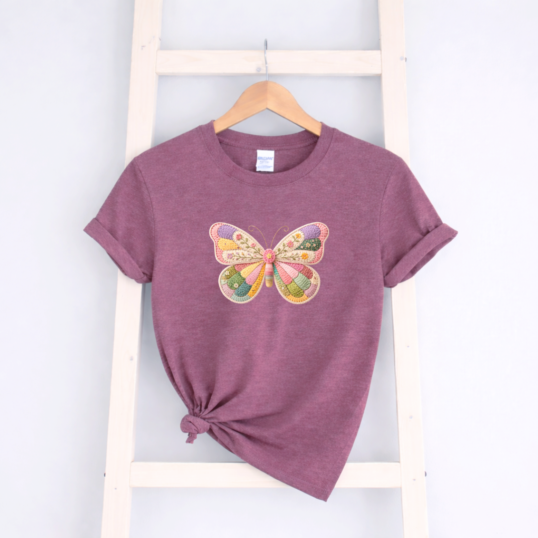 Faux Crochet Butterfly Tees/Crewnecks/Hoodies