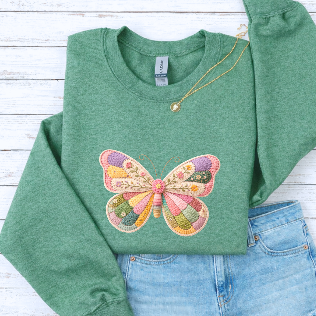 Faux Crochet Butterfly Tees/Crewnecks/Hoodies