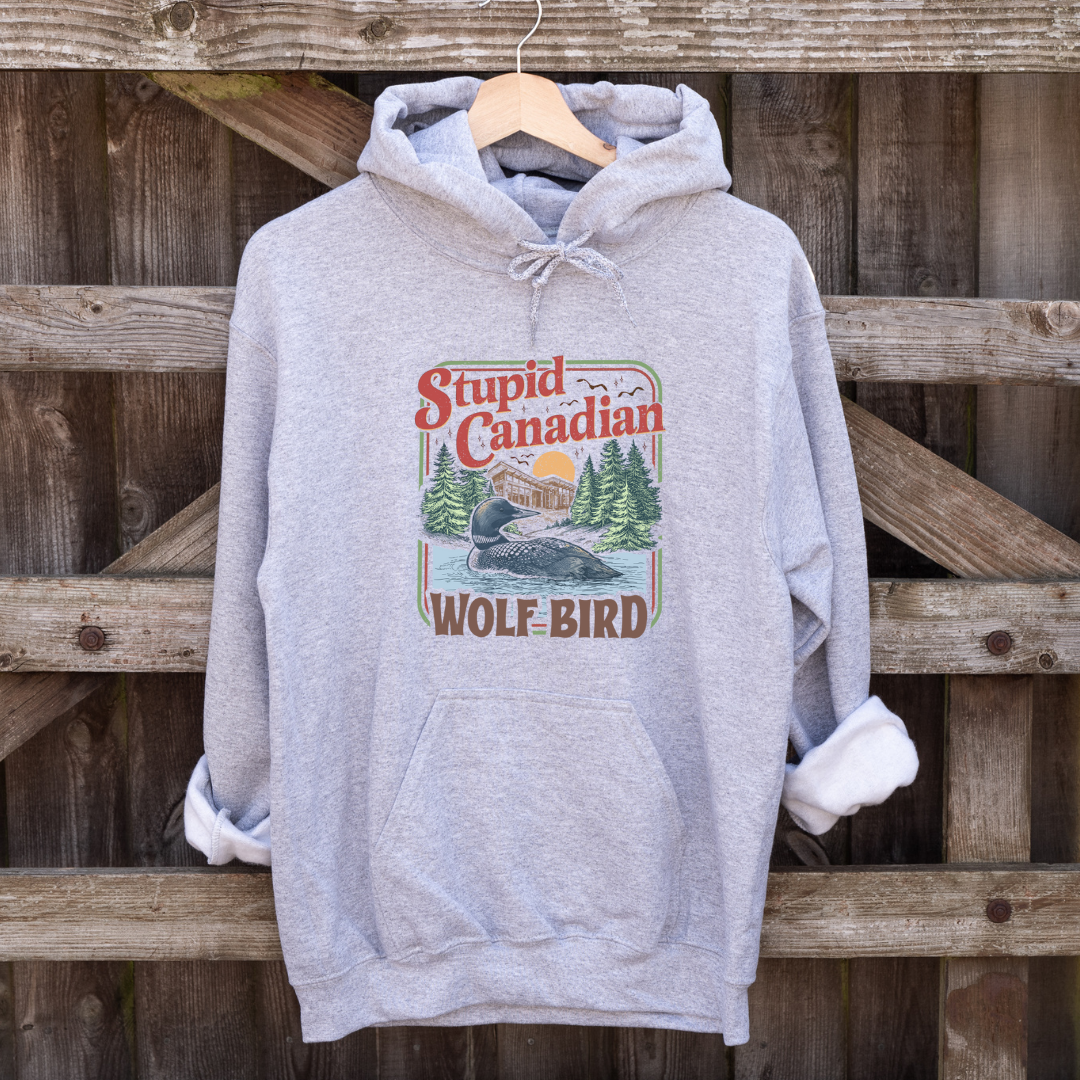 Stupid Canadian Wolf Bird Heated Rivalry Crewnecks/Hoodies