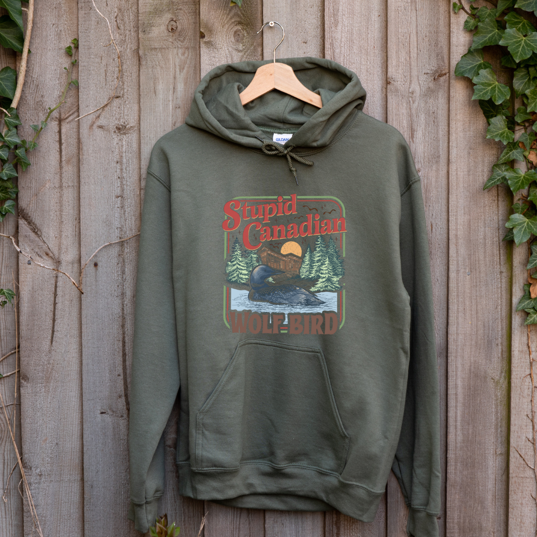 Stupid Canadian Wolf Bird Heated Rivalry Crewnecks/Hoodies