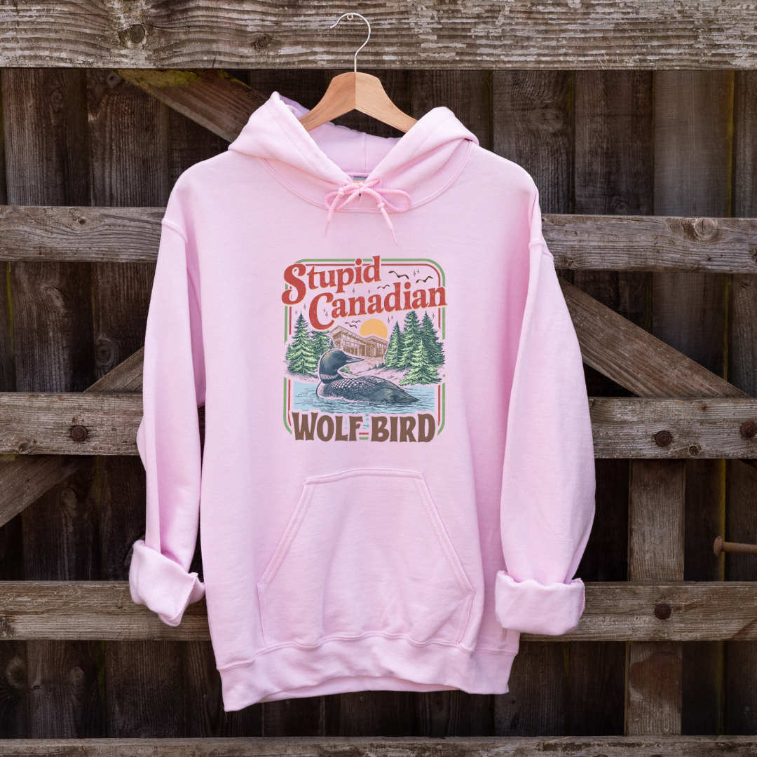 Stupid Canadian Wolf Bird Heated Rivalry Crewnecks/Hoodies