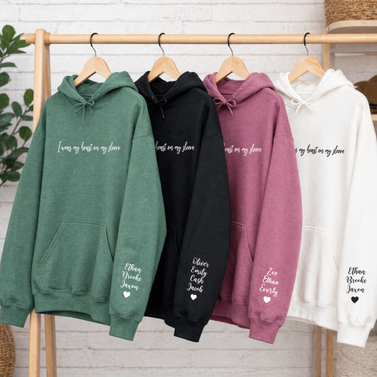 I Wear My Heart on my Sleeve Personalized Hoodies