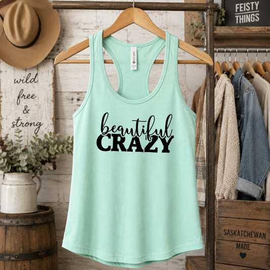 Beautiful Crazy Racerback Tanks