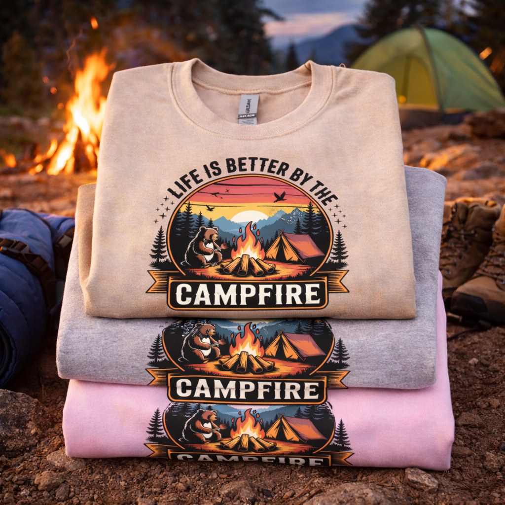 Life Is Better By The Campfire Adult Tees/Crewnecks/Hoodies