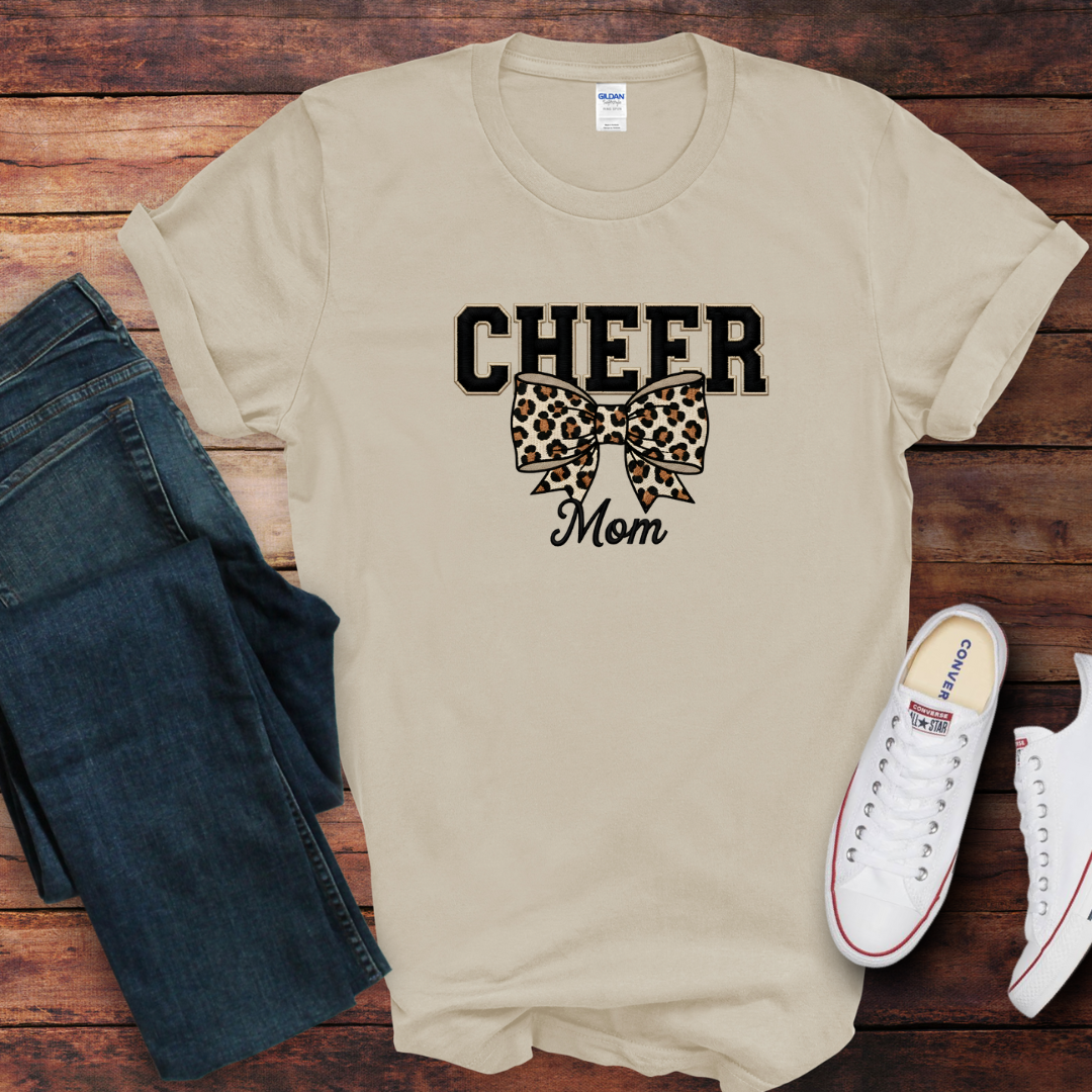 Cheer Mom Faux Embroidery Tees/Crewnecks/Hoodies