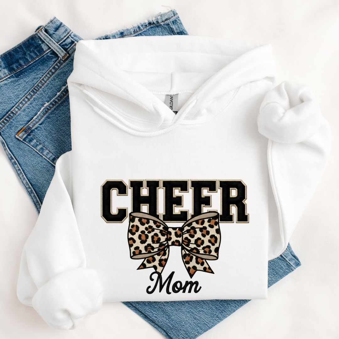 Cheer Mom Faux Embroidery Tees/Crewnecks/Hoodies